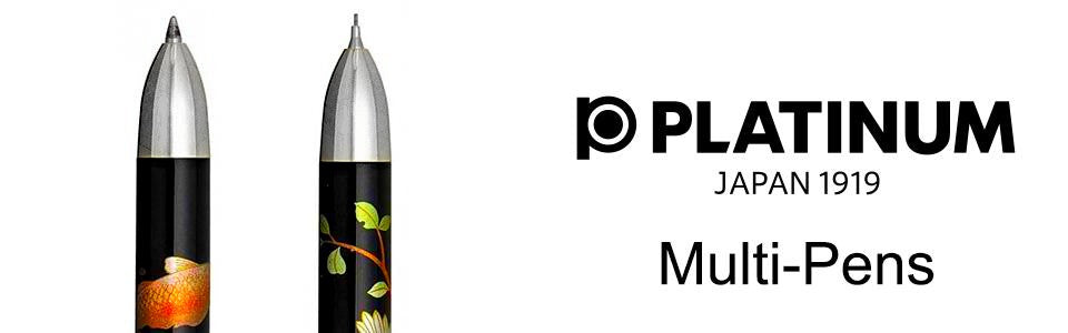 Platinum Classic Modern Maki-E Triple-Action Pen - Koi &amp; Pine Trees