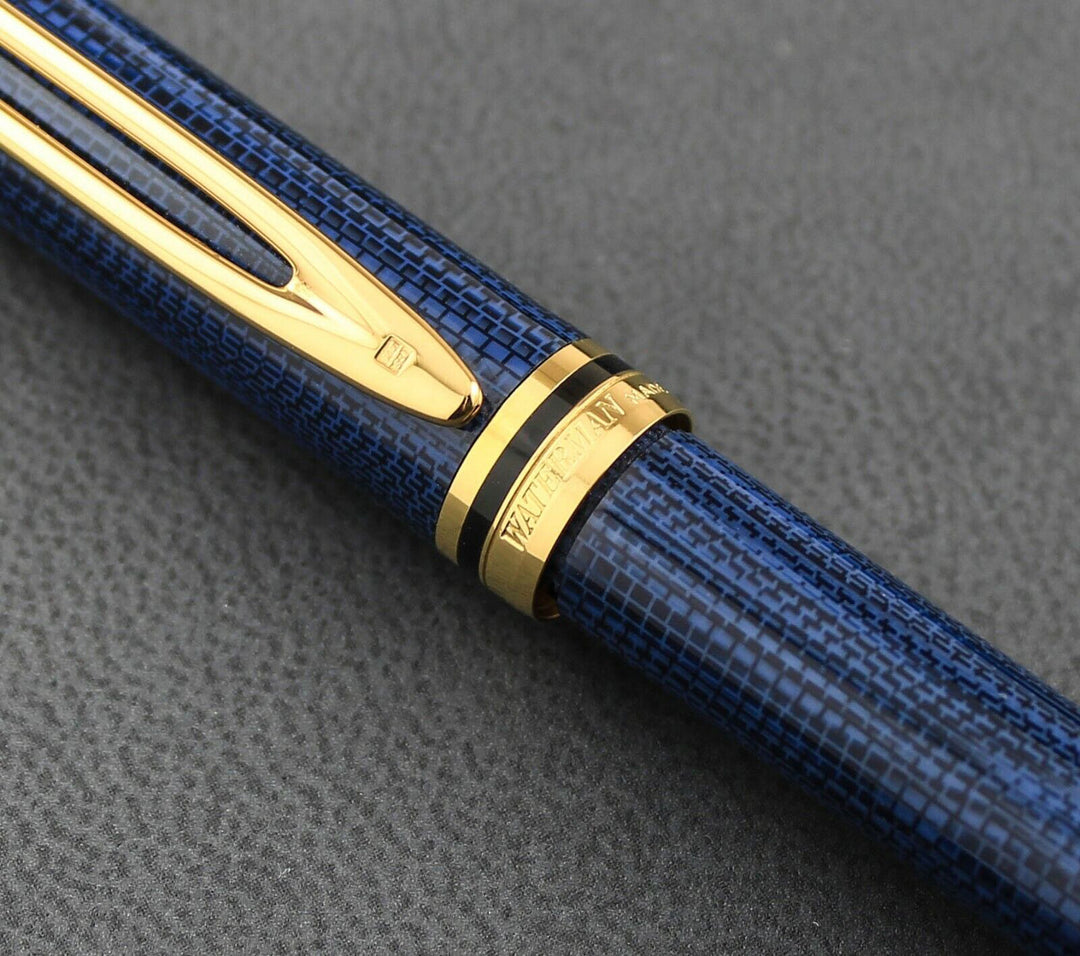 Waterman Le Man 200 Caviar Lizard Bleu Pattern Fountain Pen