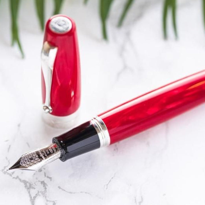 Montegrappa Miya 450 Fountain Pen - Red Stub 1.1