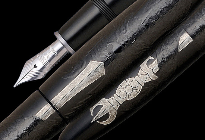 Platinum Izumo Maki-e Fountain Pen - Kurikara-Ken (Black Dragon)