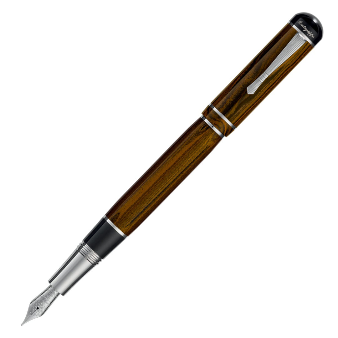 Montegrappa Mia Carissima Ebonite Fountain Pen - Mottled Brick Red