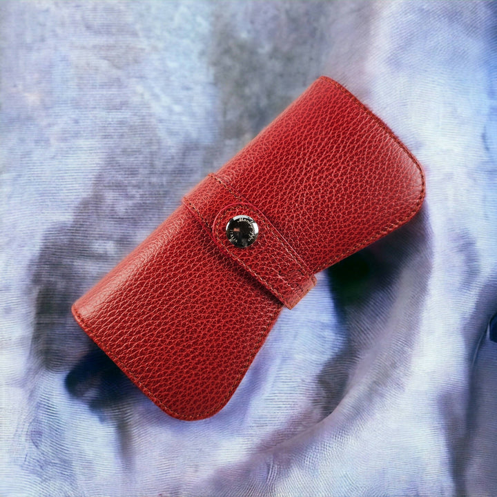 Montegrappa Italian Leather 2 Pen Pouch Red
