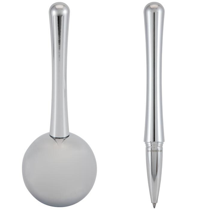 Monteverde Luna Rollerball Pen Desk Set - Chrome