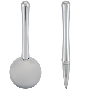 Monteverde Luna Rollerball Pen Desk Set - Chrome