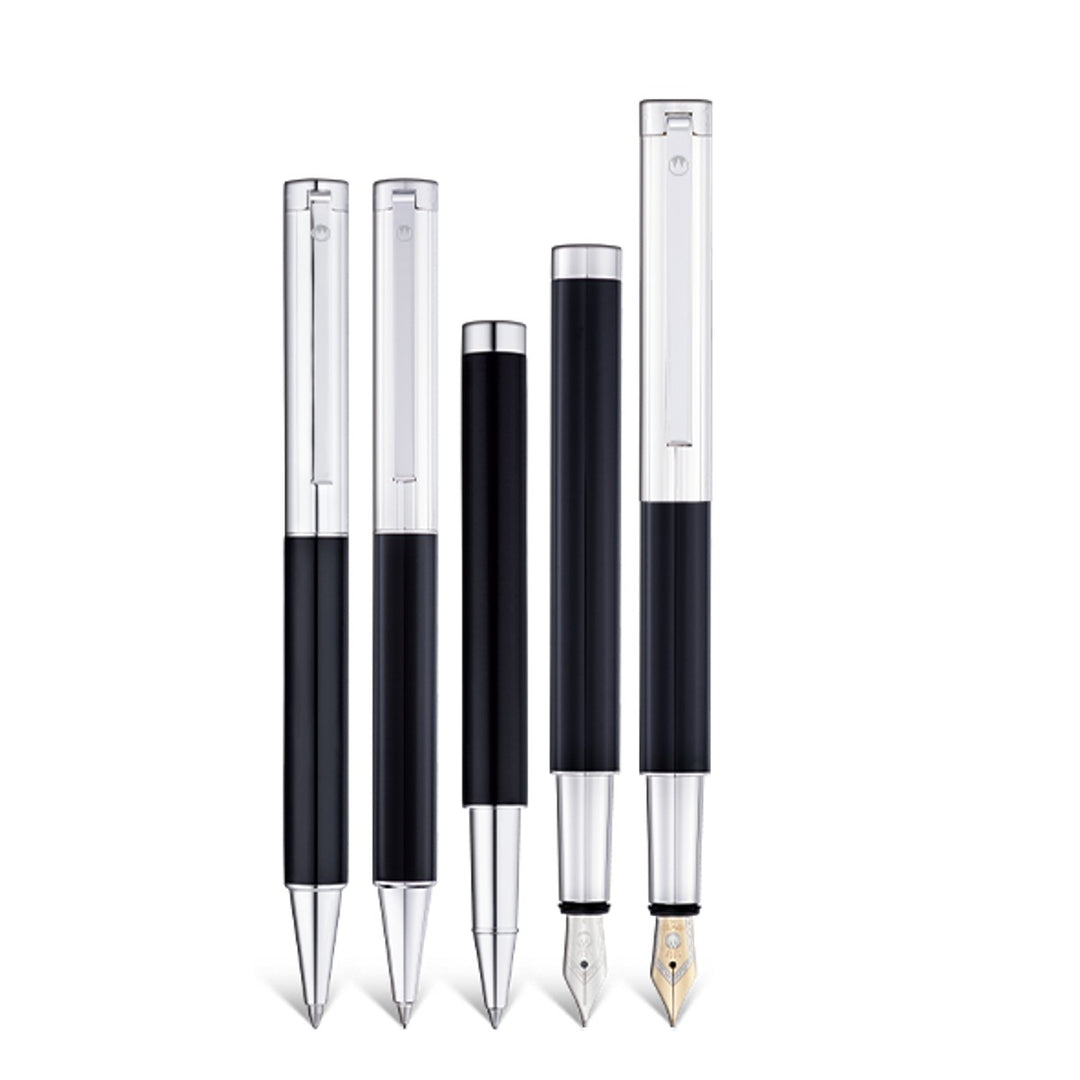 Waldmann Cosmo Fountain Pen - Black - Steel