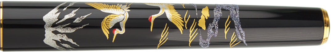 Platinum Classic Modern Maki-E Fountain Pen - Crane &amp; Mt. Fuji