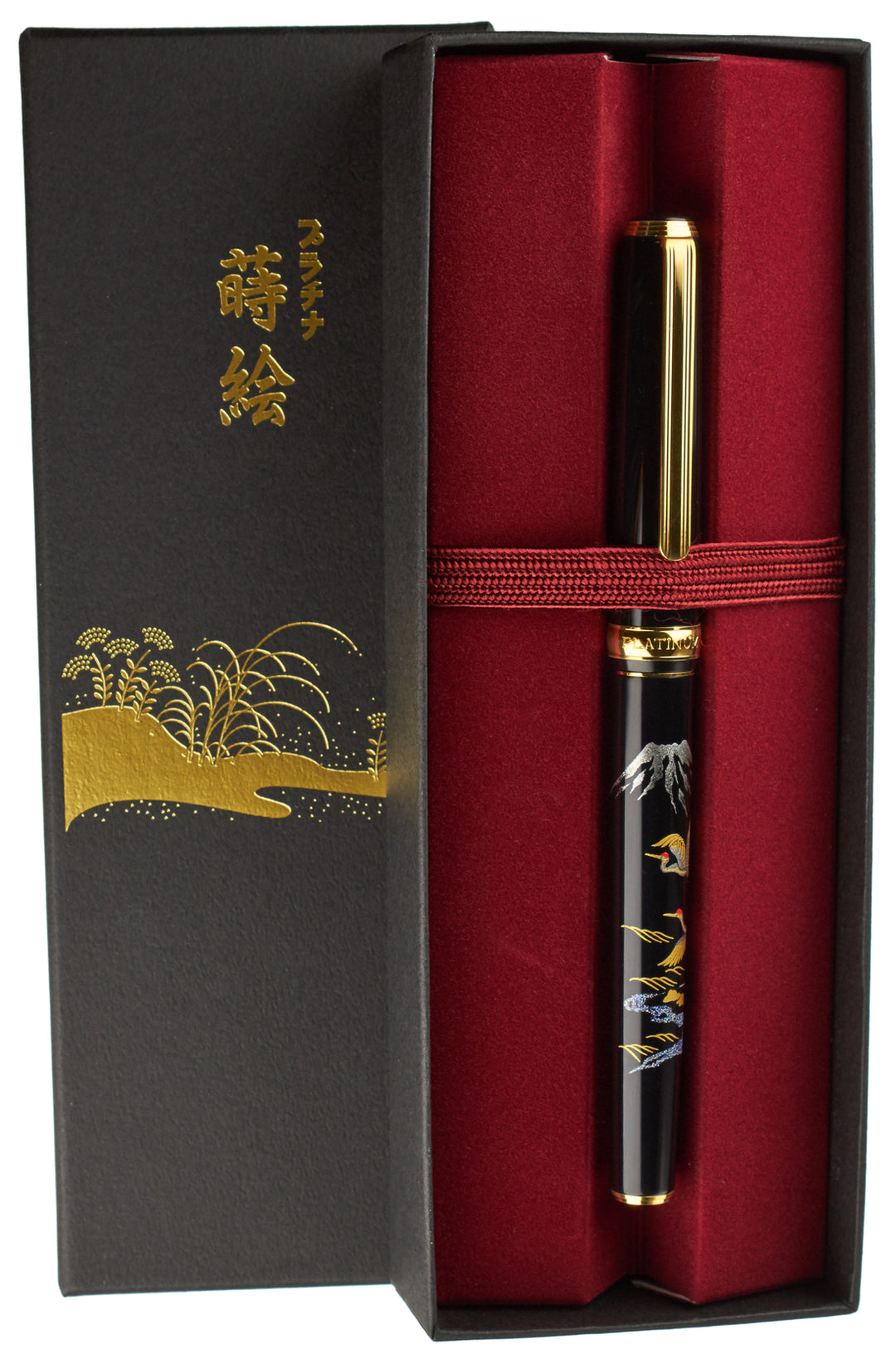 Platinum Classic Modern Maki-E Fountain Pen - Crane &amp; Mt. Fuji