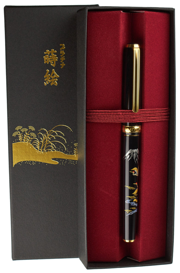 Platinum Classic Modern Maki-E Fountain Pen - Crane &amp; Mt. Fuji