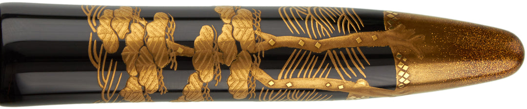 Platinum Izumo Hira Maki-E Fountain Pen - Pine Shore w/ Ocean Waves