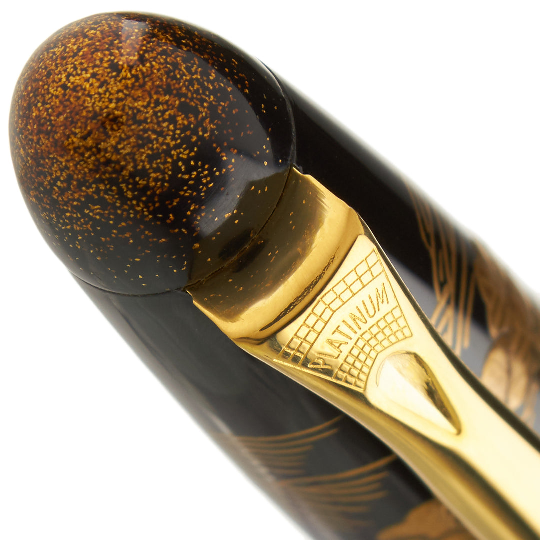 Platinum Izumo Hira Maki-E Fountain Pen - Pine Shore w/ Ocean Waves