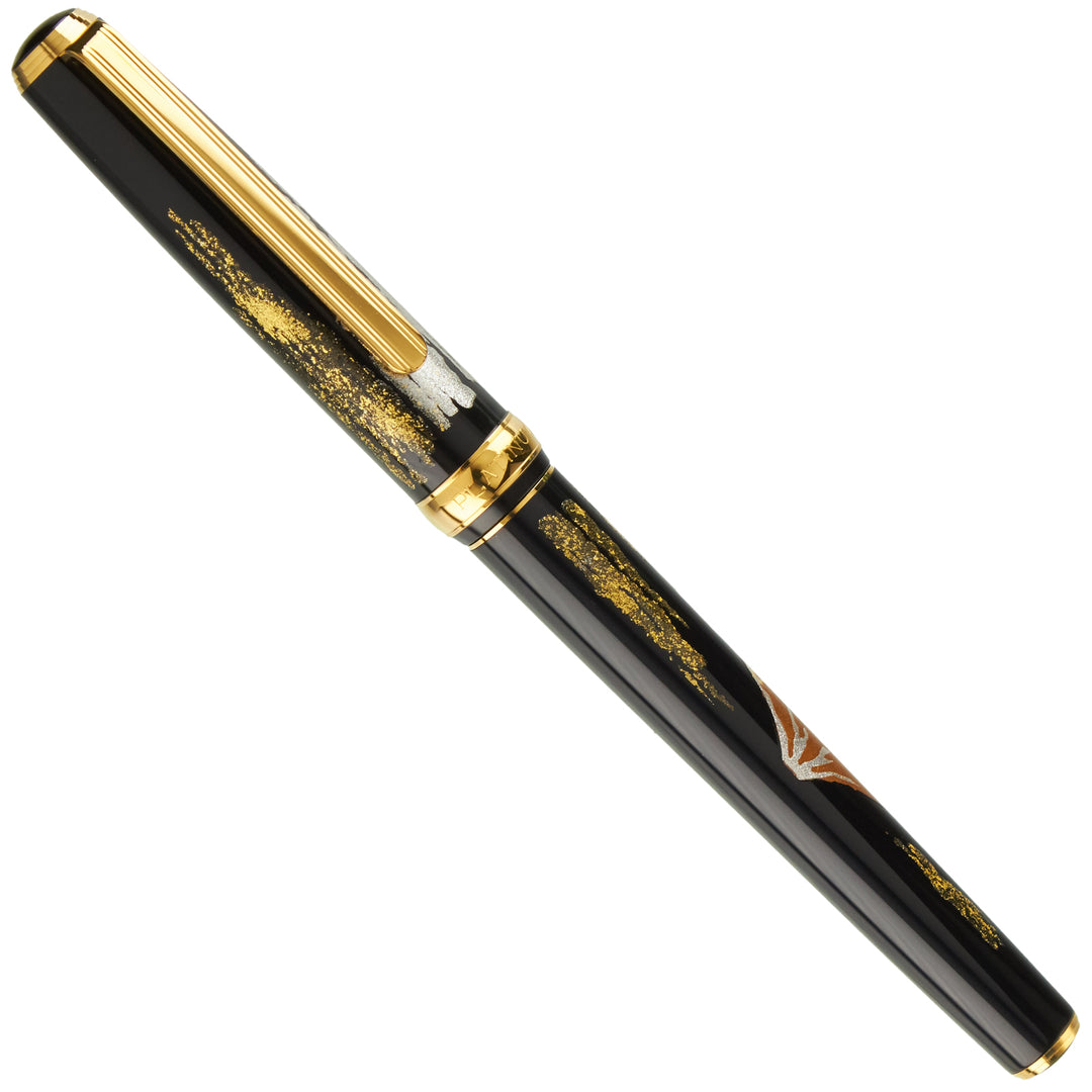 Platinum Classic Maki-E Kanazawa Leaf Fountain Pen - Red Mt. Fuji