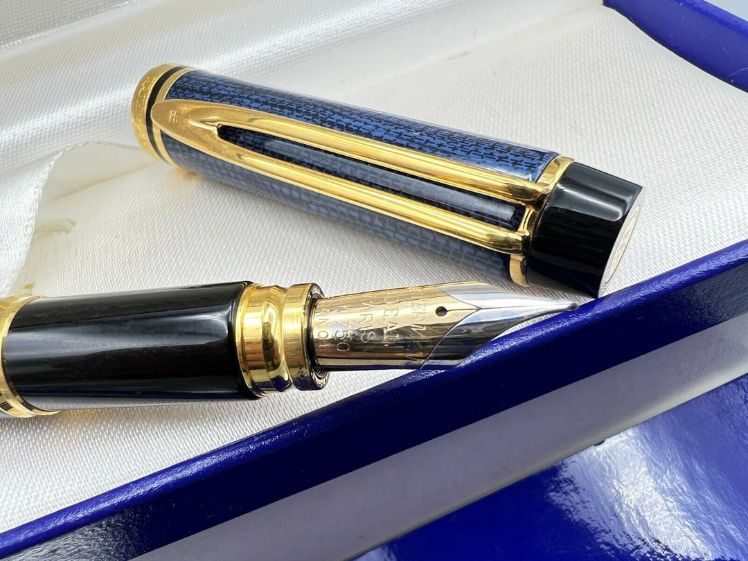 Waterman Le Man 200 Caviar Lizard Bleu Pattern Fountain Pen