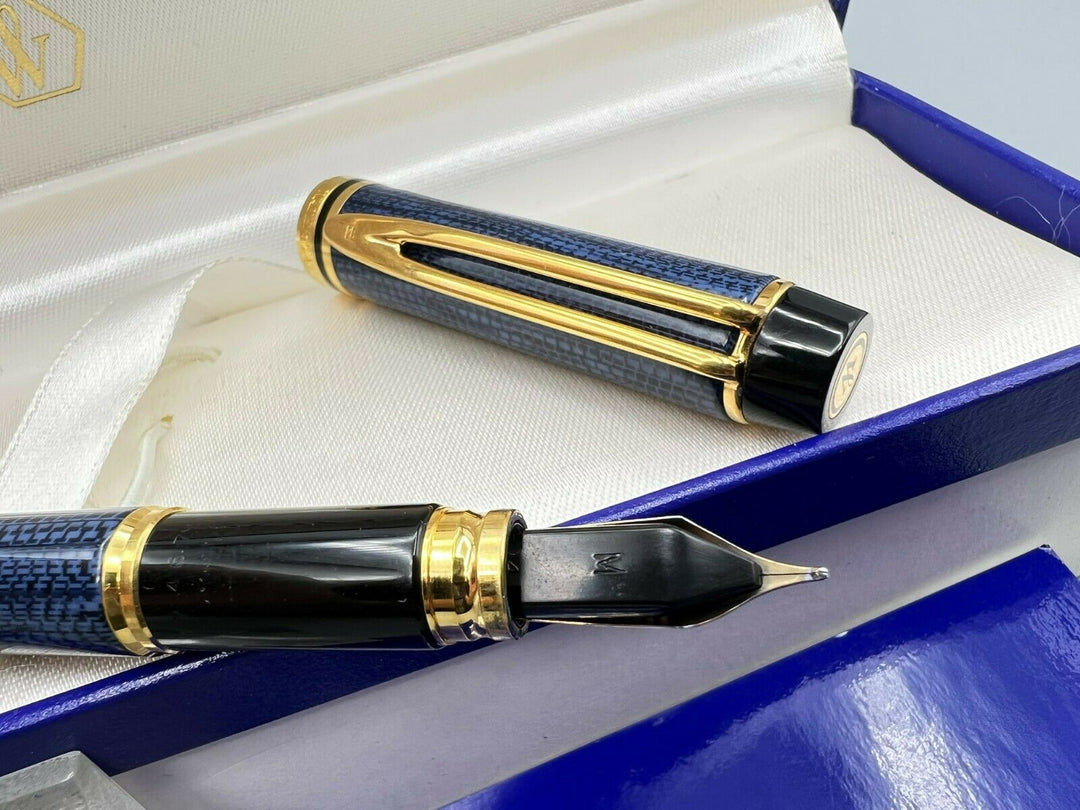 Waterman Le Man 200 Caviar Lizard Bleu Pattern Fountain Pen