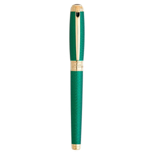 S.T. Dupont Line D Firehead Guilloche Rollerball - Emerald