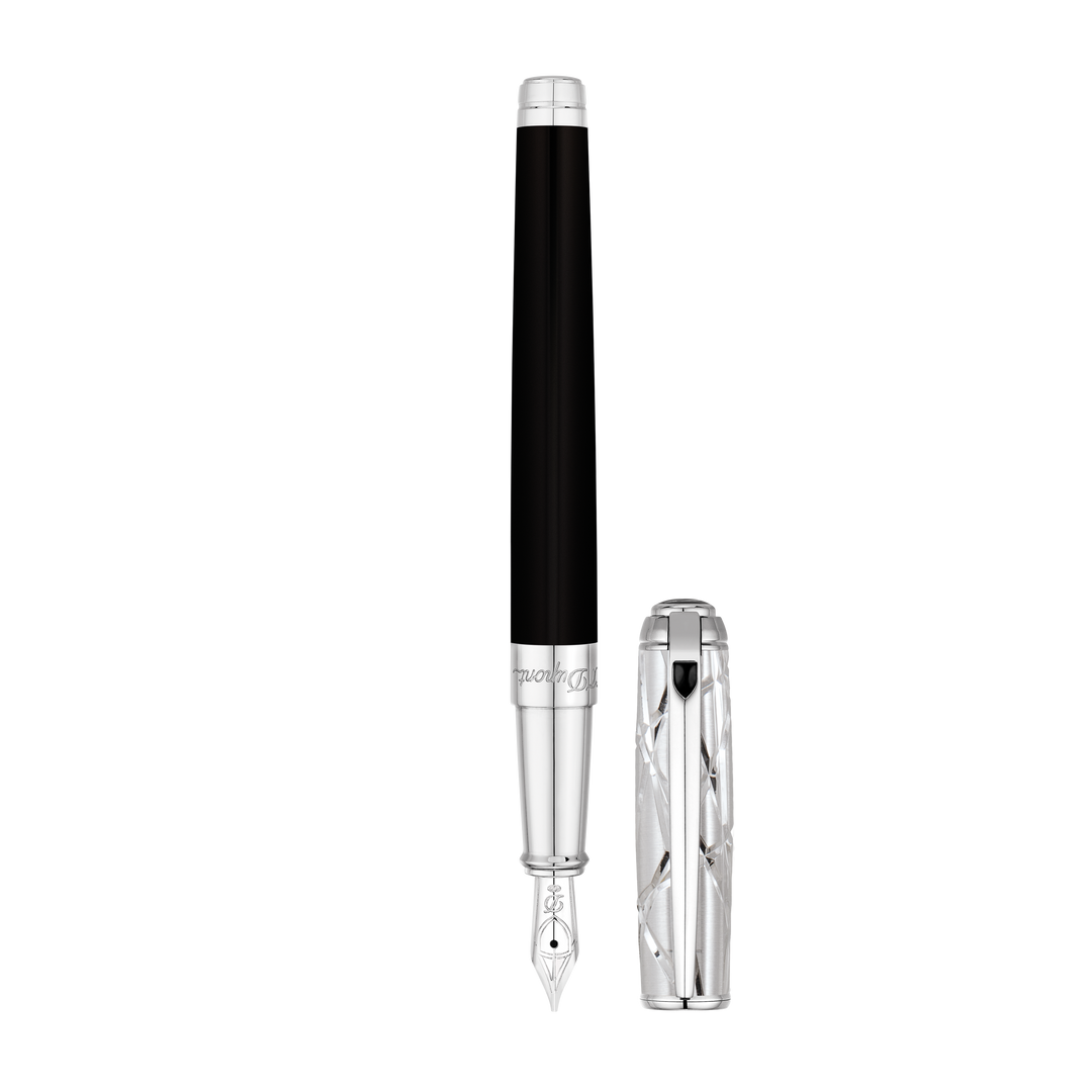S.T. Dupont Line D Medium Fountain Pen - Firelines