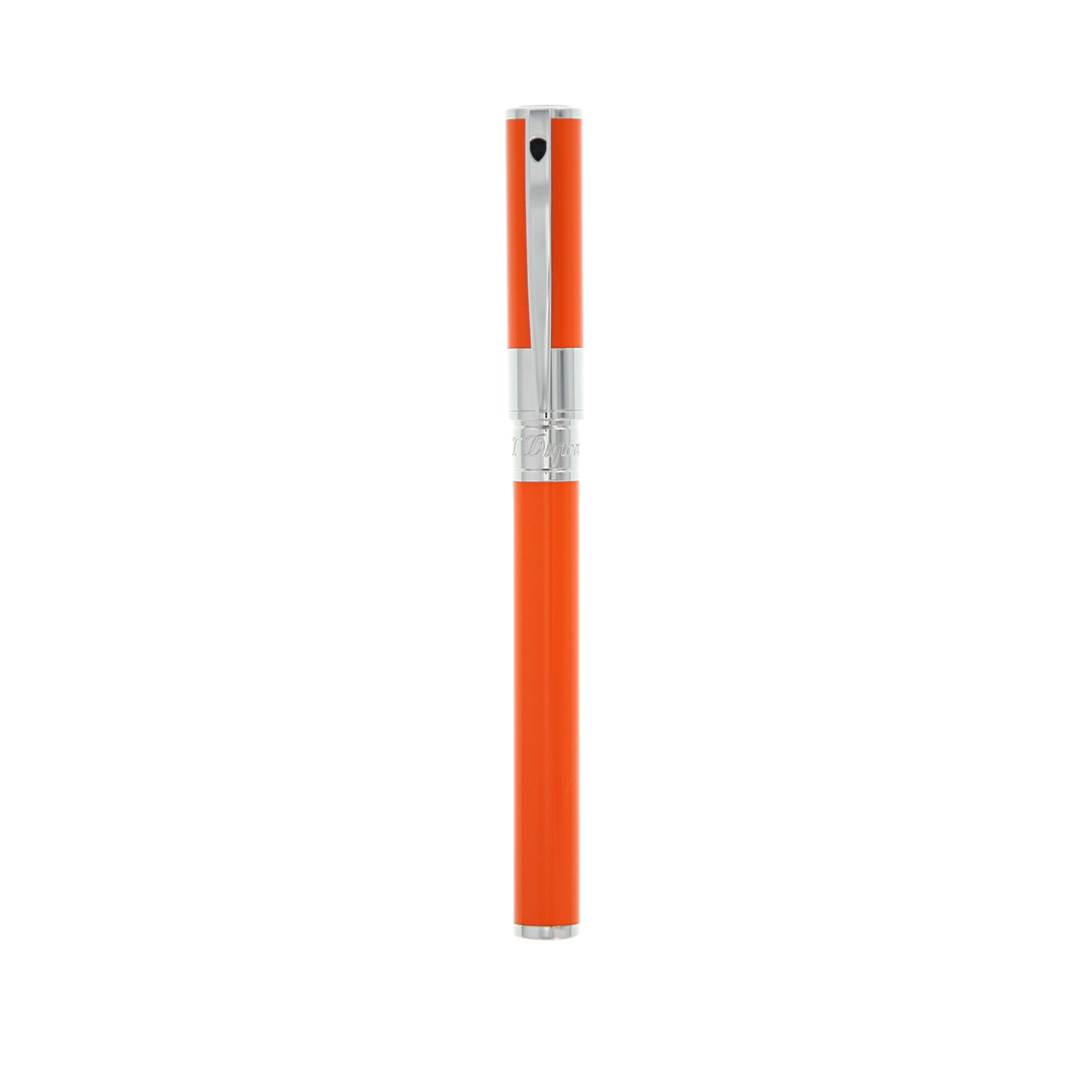 S.T. Dupont D-Initial Rollerball Pen - Orange &amp; Chrome