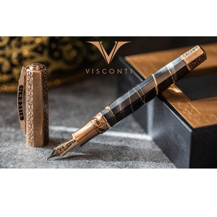 Visconti il Magnifico Fountain Pen - Black Marble