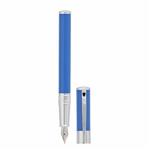 S.T. Dupont D-Initial Fountain Pen - Electric Blue