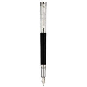 Waldmann Xetra Fountain Pen - Silver and Black - 18K Gold