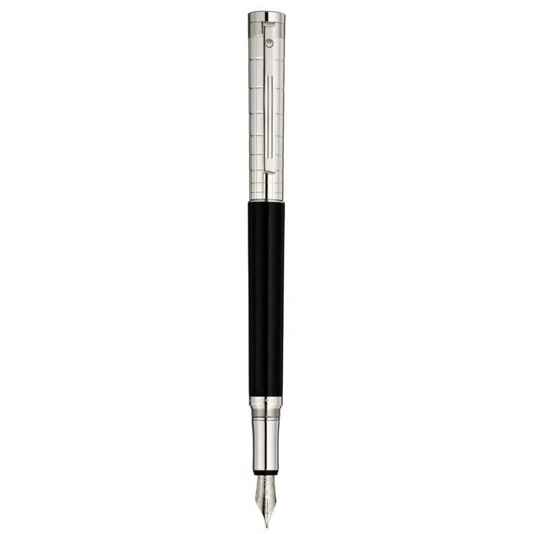 Waldmann Xetra Fountain Pen - Silver and Black - Steel