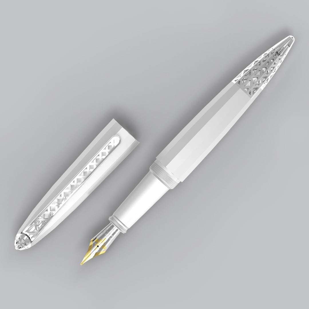Diplomat Zepp 14K Fountain Pen - Chrome